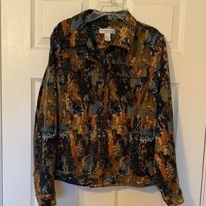 Christopher & Banks Earthy Tones Button-Up Jacket